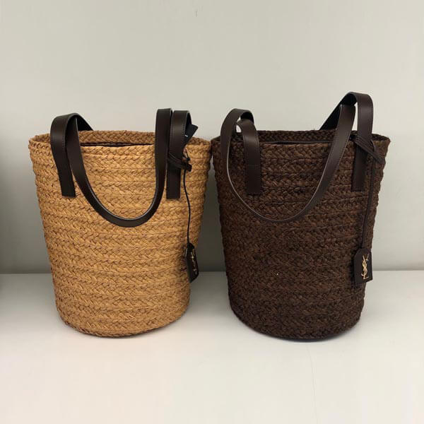 【サンローランパリ コピー 人気 パニエ ラフィア トートバッグ